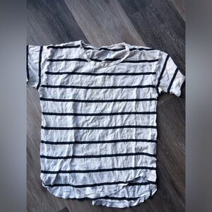 Madewell Navy and White Striped Women’s Short Sleeve Tee Size Small